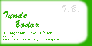 tunde bodor business card